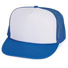 Blank Caps, WHITE FRONT LIGHT BLUE BACK, Trucker Hat, Mesh Hat, Snap Back Hat