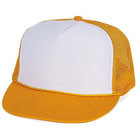 Blank Trucker Hat, WHITE FRONT YELLOW BACK, Trucker Hat, Mesh Hat, Snap Back Hat