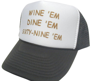 SEABASS DUMB AND DUMBER Hat, Wine Dine 69, Trucker Hat, HEY! Hat, Trucker Hats