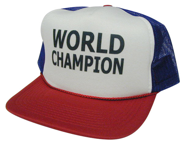 WORLD CHAMPION, Trucker Hat, Mesh Hat, HEY! HATS, Trucker Hats
