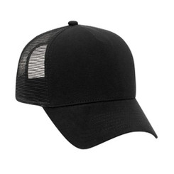 Black Trucker Hat, Low Profile, Flannel  Solid Black, Trucker Hat USA