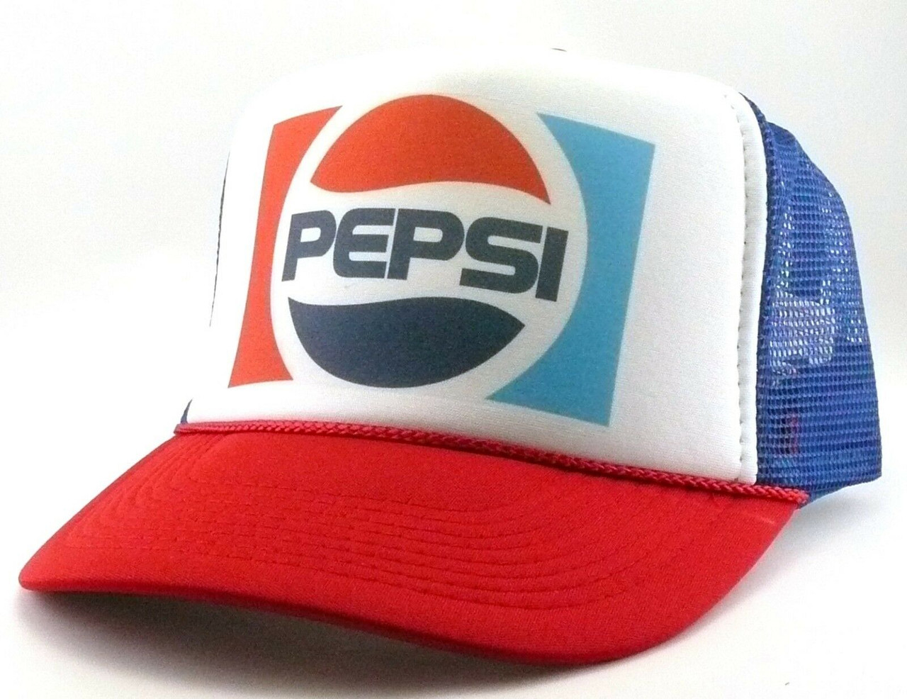 PEPSI THROWBACK WAVE HAT BASEBALL CAP NEW AWESOME CAP FABRIC BUCKLE STRAP 