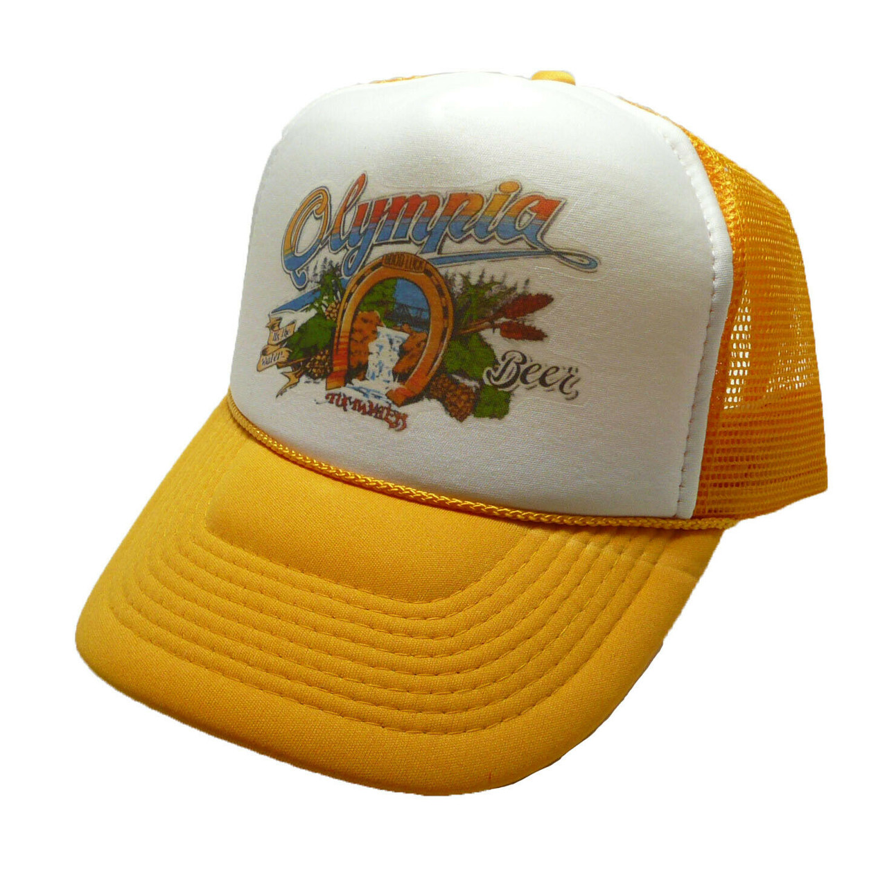 Olympia Beer Hat, Olympia Beer 80's hat, Olympia Cap, Trucker Hat, Beer Hats