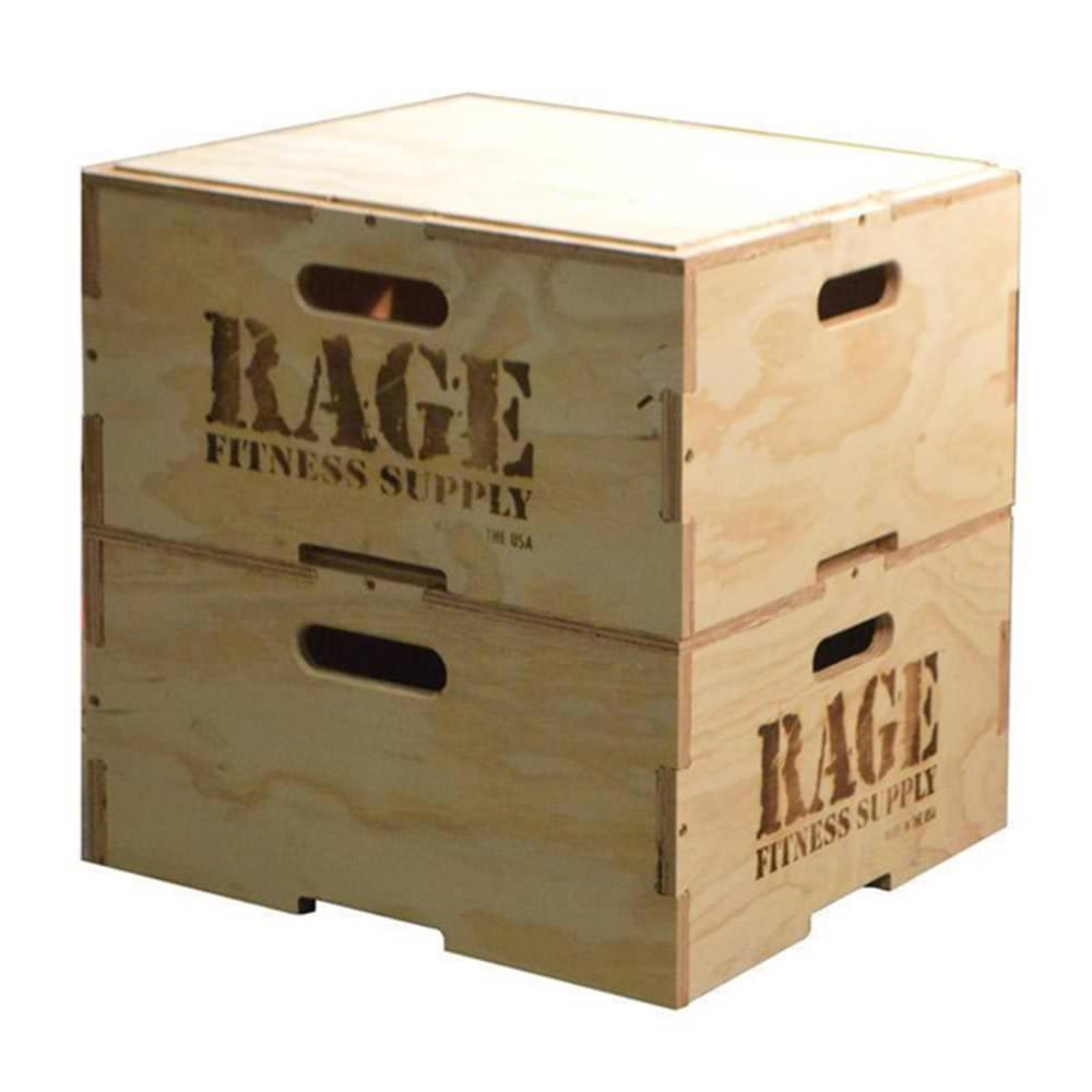 RAGE FITNESS 12" Wood Stackable Plyo Box - Physical Motion