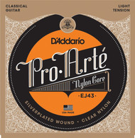  D'Addario EJ43 Pro-Arte Nylon Classical Guitar Strings, Light Tension