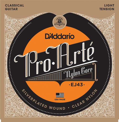  D'Addario EJ43 Pro-Arte Nylon Classical Guitar Strings, Light Tension