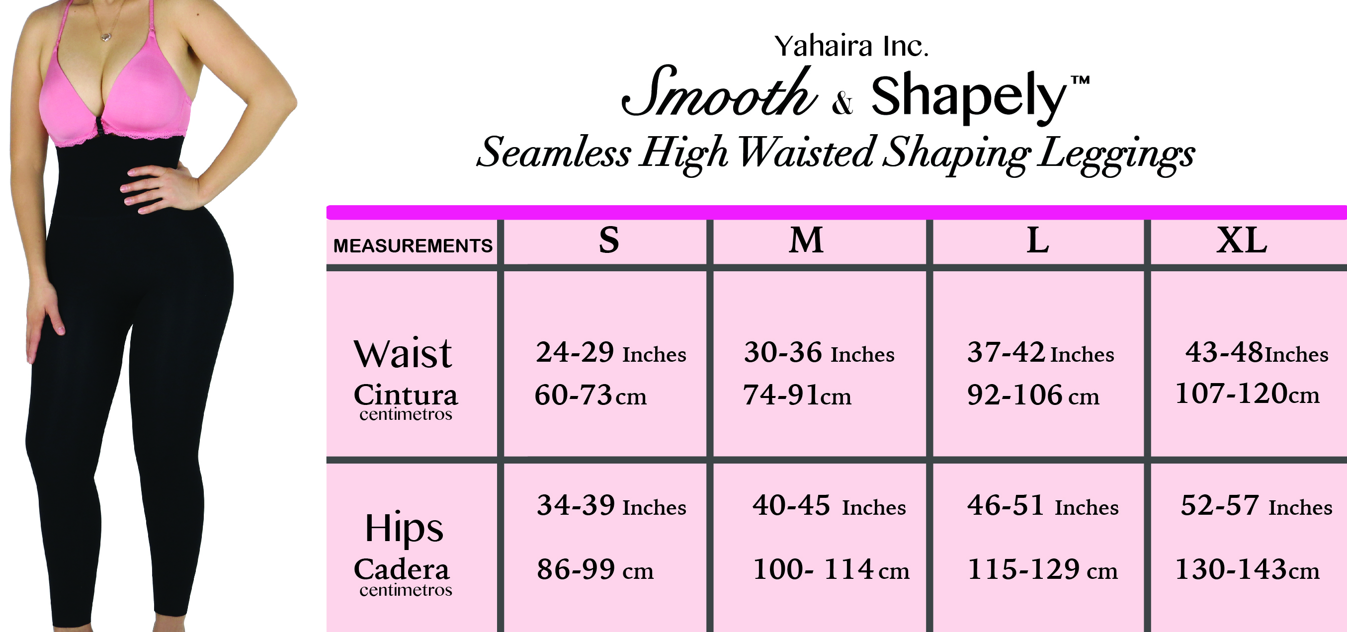 Tummy Shaper Size Chart