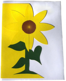 Brighten someone's day with this special three-dimensional sunflower card