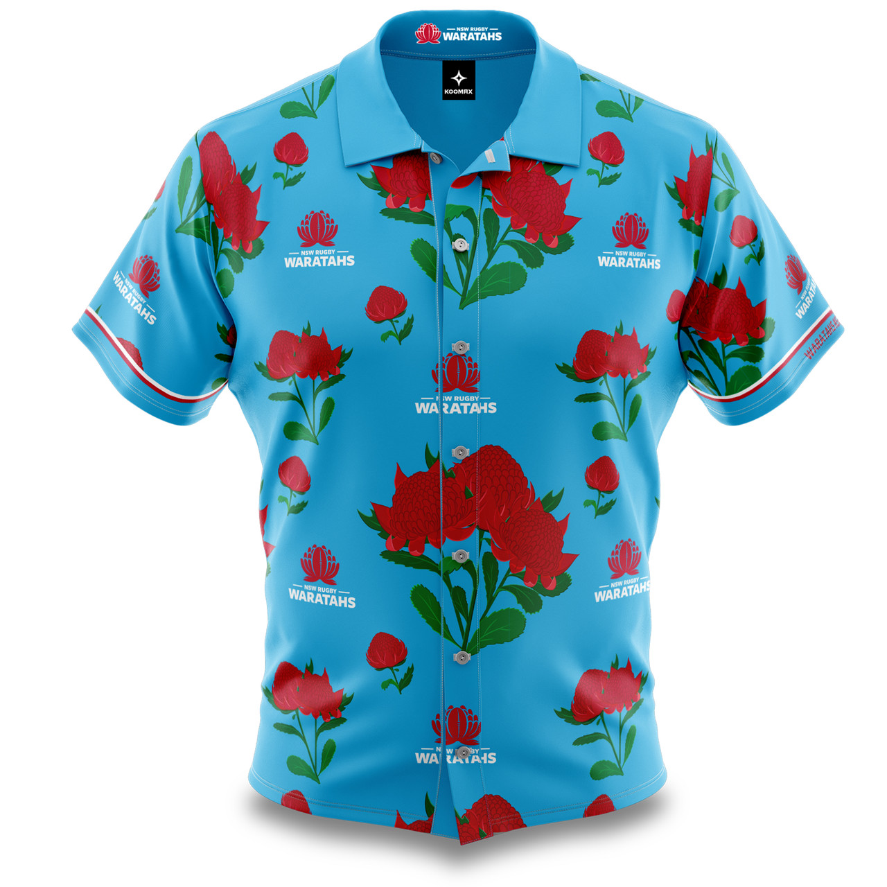NSW Waratahs 2020 Adults Hawaiian Shirt - Playbill Pty Ltd