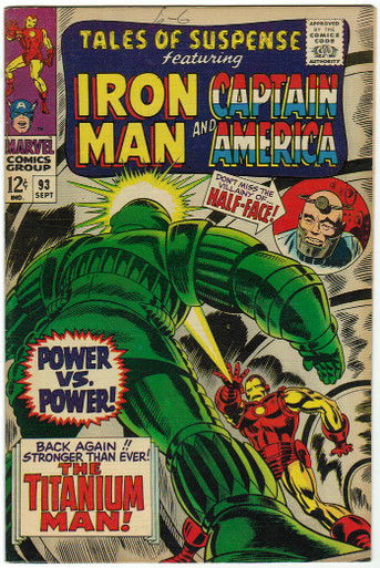 Tales of Suspense #93 VF Front Cover