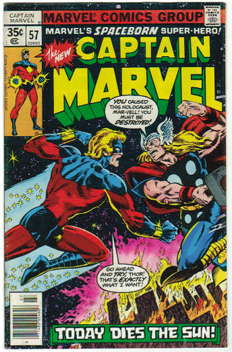 Captain Marvel #57 FN Front Cover