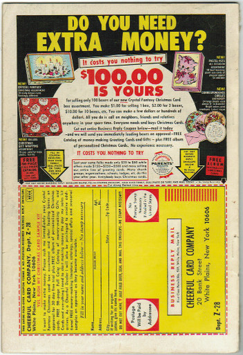 X-Men #72 VG Back Cover