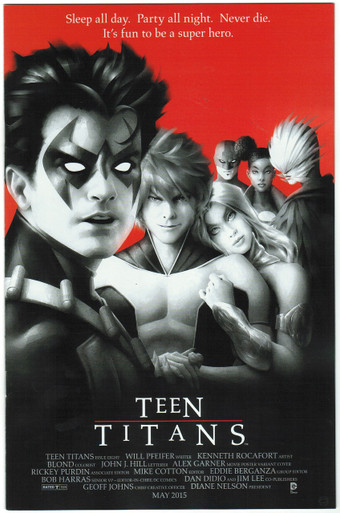 Teen Titans #8 NM Movie Poster Variant Front Cover