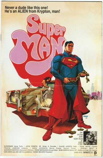 Superman #40 Movie Poster Variant NM Front Cover