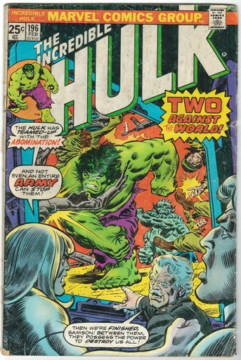 Incredible Hulk #196 GD Front Cover