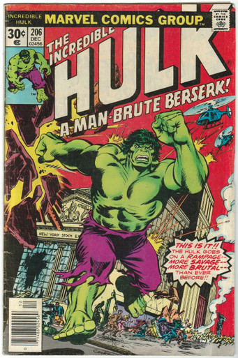 Incredible Hulk #206 VG Front Cover