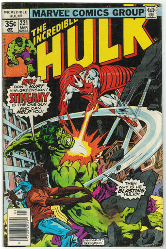 Incredible Hulk #221 VG Front Cover