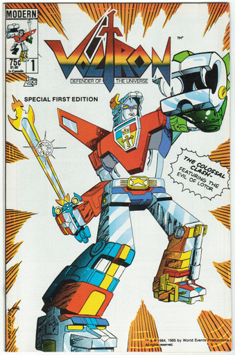 Voltron #1 VF Front Cover