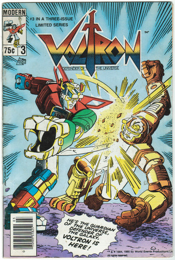 Voltron #3 VG Front Cover