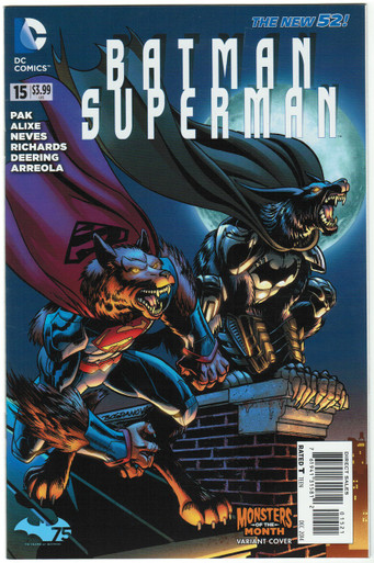 Batman Superman #15 NM Monster Variant Front Cover
