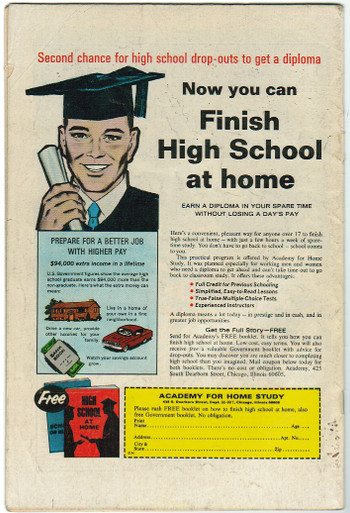 Captain America #140 FN Back Cover