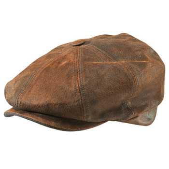 stetson burney leather cap