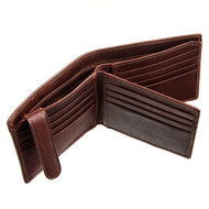 Tumble and Hide Italian Leather Wallet 2008 Brown : Open