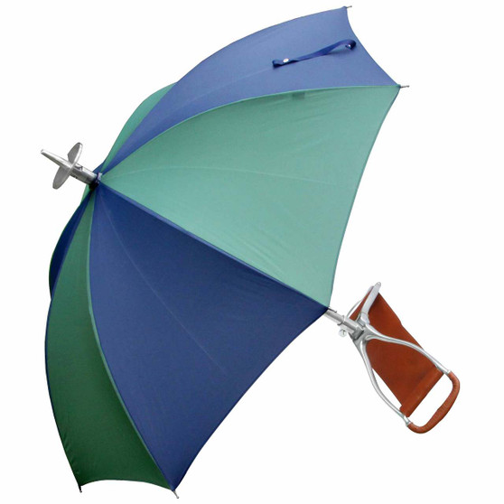 Tirion 'Field' Umbrella Shooting Stick: Blue/Green - adames