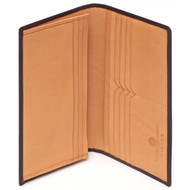 Launer wallet in bridle hide 659 brown tan open