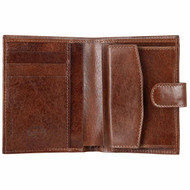 Italian unisex purse/wallet adpel 561T chestnut open