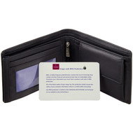RFID Blocking Leather Wallet by Mala Leather129 Black - Card