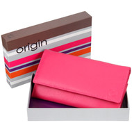 Mala Leather Origin Purse with RFID Shielding: 3272 Pink Box