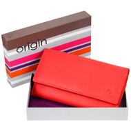 Mala Leather Origin Purse with RFID Shielding: 3272 Red Box