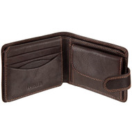 Golunski Leather Wallet Oak 7-704 Brown: Open