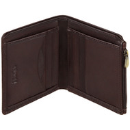 Golunski Leather Wallet with Zip 7-9320 Brown: Open