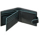 Golunski Men's Leather Wallet 5-554 Black/Blue : Open left
