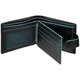 Golunski Men's Leather Wallet 5-554 Black/Blue : Open Right