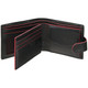 Golunski Men's Leather Wallet 5-554 Black/Red : Open Left