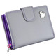 Waller Purse with RFID Protection Tabitha by Mala Leather 3188 Grey: Front