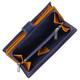 Zip and Tab Large Purse with RFID Protection  by Mala: Tabitha 3178 Navy: Coin Pocket