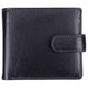 Leather wallet with coin-pocket axis-163 black-purple : front