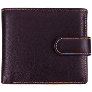 Leather wallet with coin-pocket axis-163 brown/amber : front