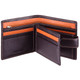 Leather wallet with coin-pocket axis-163 brown/amber : Open 2