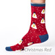 Thought Men's Bamboo Socks : SPM341 Snowman - Christmas Red