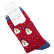 Thought Men's Bamboo Socks : SPM341 Snowman - Christmas Red Pair