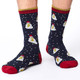 Thought Men's Bamboo Socks : SPM341 Snowman - Navy 2