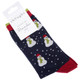 Thought Men's Bamboo Socks : SPM341 Snowman - Navy Pair