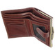 Tumble & Hide Italian Leather Frame Purse Brown : Wallet Section