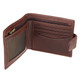 Tumble & Hide Italian Leather Wallet with Tab - Brown : Open 2