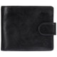 Tumble & Hide Italian Leather Wallet with Tab 2022 - Black : Front